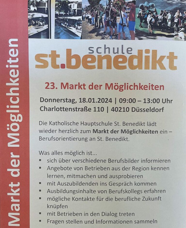 D Sseldorf Markt Der M Glichkeiten An Der St Benedikt Schule