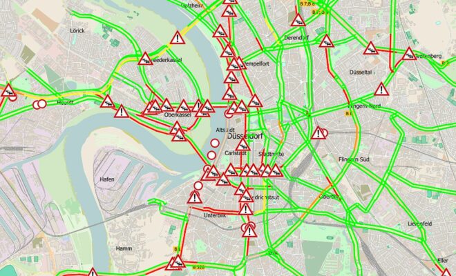 Düsseldorf: Verkehrschaos Im Berufsverkehr - Sperrung Des ...